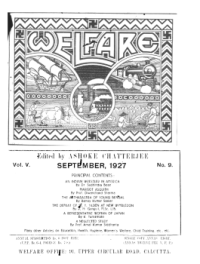 Welfare September 1927