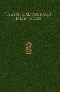 Statistical Abstract India 1951-52 New Series