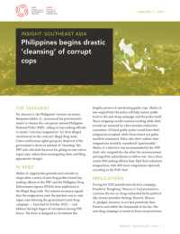 INSIGHT: SOUTHEAST ASIA - Philippines begins drastic ‘cleansing’ of corrupt cops