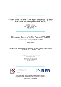 School drop out and farm input subsidies: gender and kinship