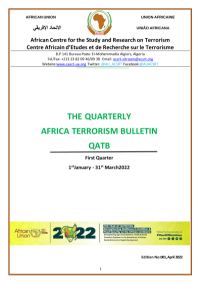 The Quarterly Africa Terrorism Bulletin- First Quarter 2022