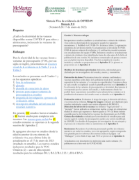 Living evidence synthesis 8.20 Spanish: What is the effectiveness of available COVID-19 vaccines for children and adolescents, including variants of concern?