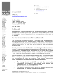 Letter sent from Citizen Lab (via Palaire Roland) to PortaOne (via Fraser Litigation Group)