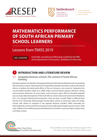 MATHEMATICS PERFORMANCE OF SOUTH AFRICAN PRIMARY SCHOOL LEARNERS - Lessons from TIMSS 2019
