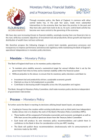 Monetary Policy, Financial Stability, and a Prosperous Economy - Mandate – Monetary Policy