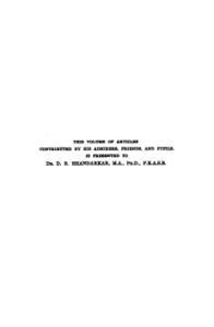 D.R. Bhandarkar Volume