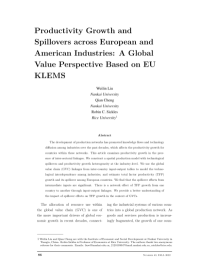 Productivity Growth and Spillover across European and American Industries: A Global Value Perspectiv