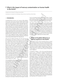 7. What is the impact of mercury contamination on human health in the Arctic?