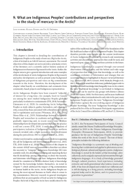 9. What are Indigenous Peoples’ contributions and perspectives to the study of mercury in the Arctic?