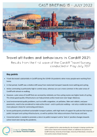 Travel attitudes and behaviours in Cardiff 2021: Results from the first wave of the Cardiff Travel S