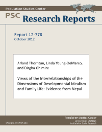 Views of Interrelationships of the dimensions of developmental idealism and family life: evidence from Nepal