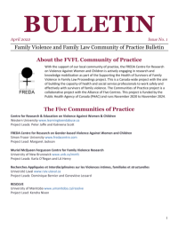 BULLETIN - April 2022 Issue No. 1 - Family Violence and Family Law Community of Practice Bulletin