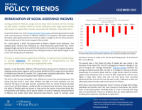 Social Policy Trends: Reindexation of Social Assistance Incomes