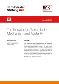 SE - The Knowledge Transmission Mechanism and Austerity