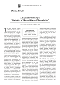 ⋄ CODESRIA Bulletin Online, No. 16, June 2021 - A Rejoinder to Shivji’s ‘Dialectics of Magup