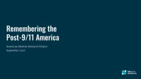 Remembering the Post-9/11 America - American Identity Research Project September 2022