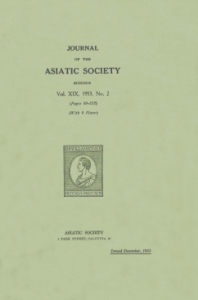 Journal of the Asiatic Society 1953 (Science)