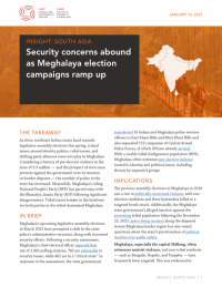 INSIGHT: SOUTH ASIA - Security concerns abound as Meghalaya election campaigns ramp up