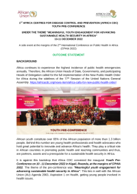 Statement on the 1st Africa CDC Youth Pre-Conference