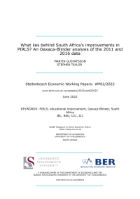 What lies behind South Africa’s improvements in PIRLS? An Oaxaca-Blinder