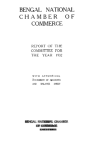 Bengal National Chamber of Commerce Report of the Committee for the Year 1932