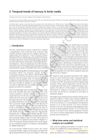 2. Temporal trends of mercury in Arctic media Introduction What time series and statistical