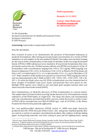 PFAS in pesticides Brussels, 11-11-2022 Contact : Hans Muilerman