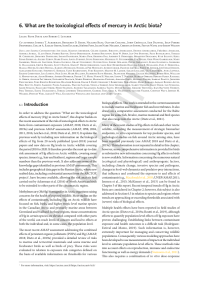 6. What are the toxicological effects of mercury in Arctic biota? Introduction e-pri