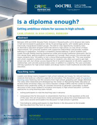Is a diploma enough? Setting ambitious visions for success in high schools