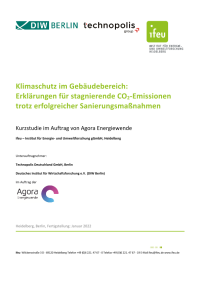 Klimaschutz im Gebäudebereich: Erklärungen für stagnierende CO 2 -Emissionen trotz erfolgreicher Sanierungsmaßnahmen