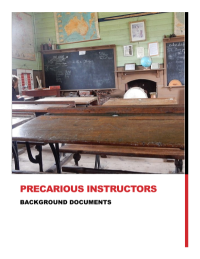 PRECARIOUS INSTRUCTORS - BACKGROUND DOCUMENTS