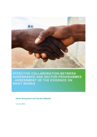 Effective collaboration between governance and sector programmes - Assessment of the evidence on what works