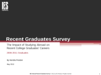 Recent Graduates Survey - The Impact of Studying Abroad on Recent College Graduates’ Careers
