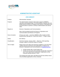 ADMINISTRATIVE ASSISTANT JOB SUMMARY