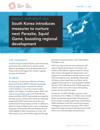 INSIGHT: NORTHEAST ASIA - South Korea introduces measures to nurture next Parasite, Squid