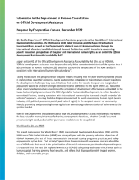 Submission to the Department of Finance Consultation on Official Development Assistance