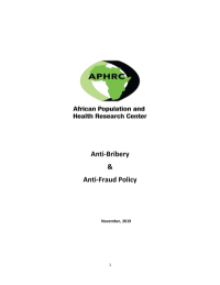 Anti-Bribery & Anti-Fraud Policy - November, 2019