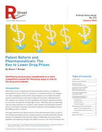Patent Reform and Pharmaceuticals: The Key to Lower Drug Prices