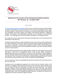Statement to the Council of the International Seabed Authority