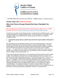 Why Anti-Choice Groups Should Not Have Charitable Tax status-archived