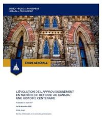 L'évolution de l'approvisionnement en matière de défense au Canada : Une histoire centenaire