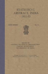 Statistical Abstract India 1952-53 New Series