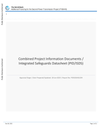 Project Information Document-Integrated Safeguards Data Sheet - Additional Financing for the Second Power Transmission Project - P180418 (English)
