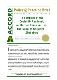 The Impact of the COVID-19 Pandemic on Border Communities: The Case of Chipinge - Zimbabwe