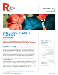 2022 Insurance Regulation Report Card - An open, free insurance market maximizes the