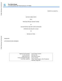 Disclosable Restructuring Paper - Lima Metropolitano BRT North Extension - P170595 (English)