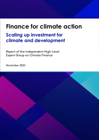 Finance for climate action: Scaling up investment for climate and development