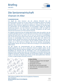 The silver economy: Opportunities from ageing