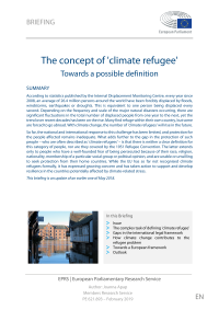 The concept of 'climate refugee': Towards a possible definition