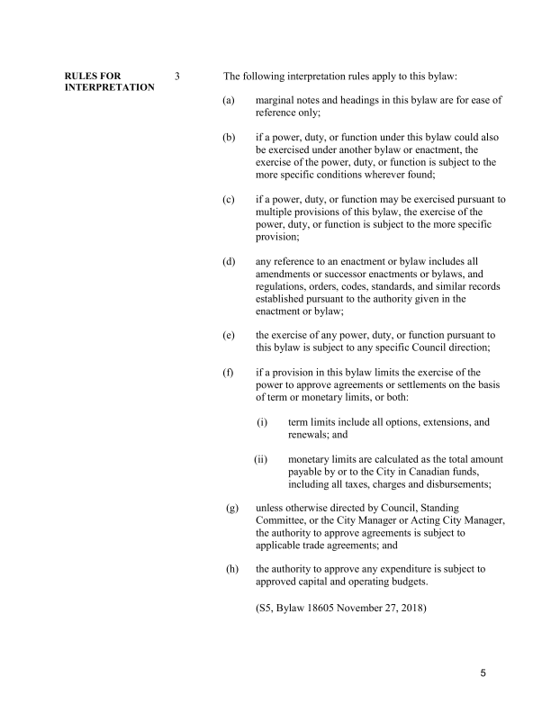 CITY OF EDMONTON BYLAW 16620 CITY ADMINISTRATION BYLAW Canada Commons